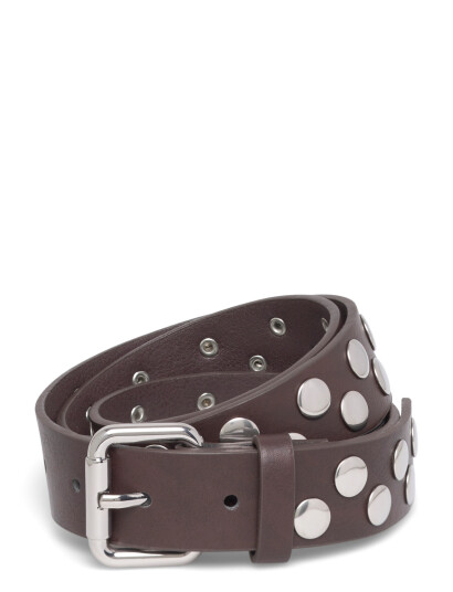 Mango Studded Belt   Brown   M