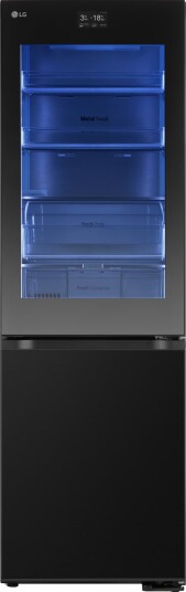 LG InstaView Kyl/Frys GBG7190CEV sort rustfritt stål