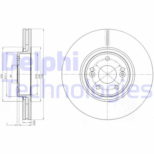 Bremseskive DELPHI BG4167