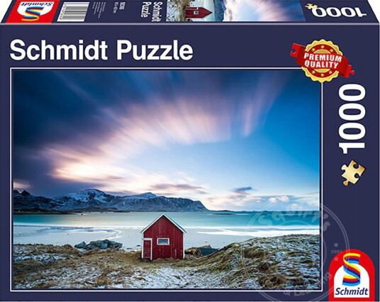 Schmidt Puzzles 583395 Puslespill 1000 Brikker Hytte Ved Atlanterhavskysten