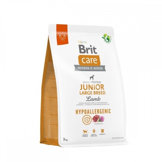 Brit Care Junior Large Breed Hypoallergenic Hundemat med Lam 3 kg