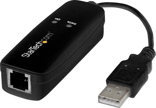 Startech.Com Usb 2.0 Faksmodem, 56K Ekstern Maskinvare Oppringt V.92 Modem/Dongle/Adapter, Datamaskin/Bærbar Faksmodem, Usb Til Telefonkontakt, Usb Datamodem, Nettverksfaks/Cmr/Pos - 56K V.92 Modem Dongle - Faks/Modem - Usb - 56 Kbps - K56flex, V.90
