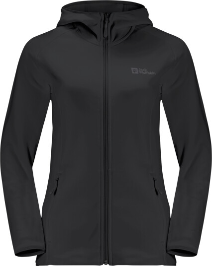 Jack Wolfskin Women's Baiselberg Hooded Full Zip Black XS, Black Jack Wolfskin Women's Baiselberg Hooded Full Zip Black XS, Black