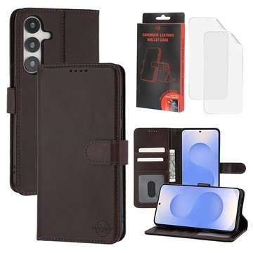 MyTPhone Samsung Galaxy S25+ CardMate lommebokveske i lær mørkebrun MyTPhone Samsung Galaxy S25+ CardMate lommebokveske i lær mørkebrun