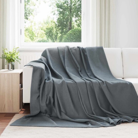 vidaXL Kastepledd 6 pcs Mørkegrå 240 x 220 cm Fleece