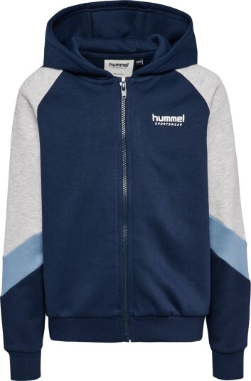 Hummel Hmljr Loose Blocked Zip Hoodie Navy 158/164