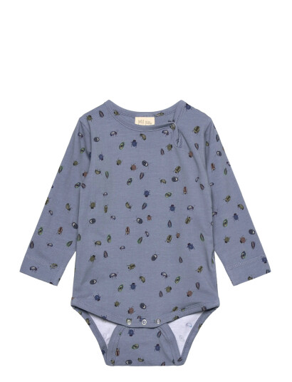Petit Piao Body L/S Printed Blue 80