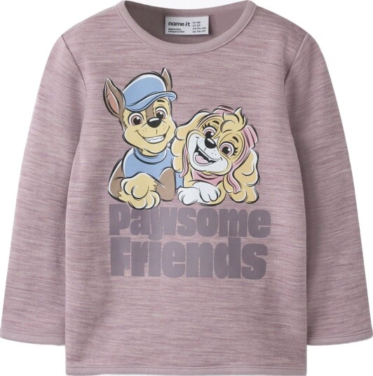 Name It Wuppo Paw Patrol Wool/Cotton Long Sleeve Top Rosa 116