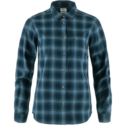 Fjellreven  ÖVik Flannel Shirt W Dame, 555-534 Dark Navy-Indigo Blue, M