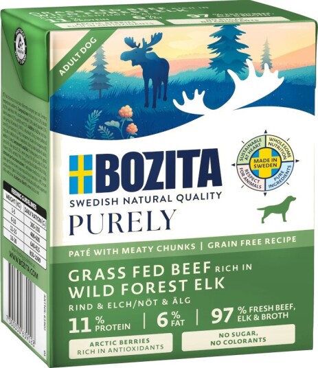 Bozita Purely Paté 6 X 370 G Med Elg Bozita Purely Paté 6 X 370 G Med Elg