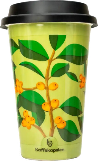 Kaffekapslen | Kaffekopp med plante design Termokopp i keramike 300 ml