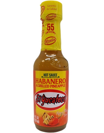 El Yucateco Habanero & Grilled Pineapple Hot Sauce Mild Sterk Habanero Chilisaus med Grillet Ananas 120 ml Mexico El Yucateco Habanero & Grilled Pineapple Hot Sauce Mild Sterk Habanero Chilisaus med Grillet Ananas 120 ml Mexico