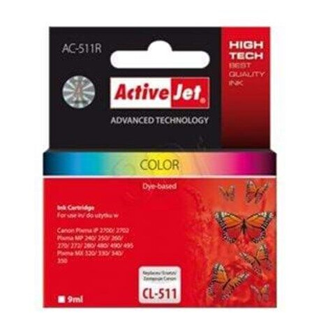 ActiveJet AC-511 Premium version - Blekkpatron Fargestoffbasert Cyan, Fargestoffbasert Gul