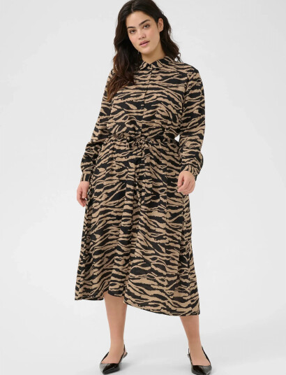 Kaffe Curve Kcolivia Dress - Beige - 46 Kaffe Curve Kcolivia Dress - Beige - 46