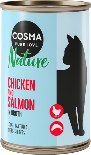 Cosma Våtfôr Nature & Laks Kylling 12 X 140 G