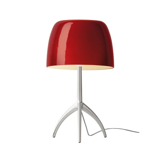 Foscarini Lumiere Grande Bordlampe G9 Alu/Kirsebær