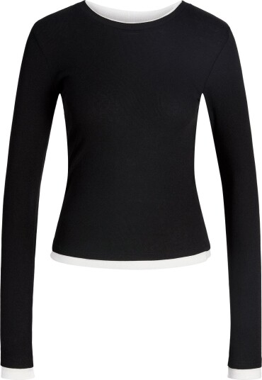 JJXX Jxhenna Str Ls Contrst Tee Jrs BLACK M