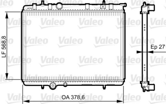 Radiator VALEO 735597