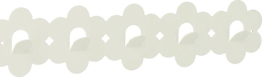 J Line Coat Rack Flower Iron White White One Size