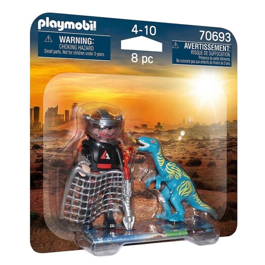 Playmobil Figurer Velociraptor med dinosaurfanger 70693