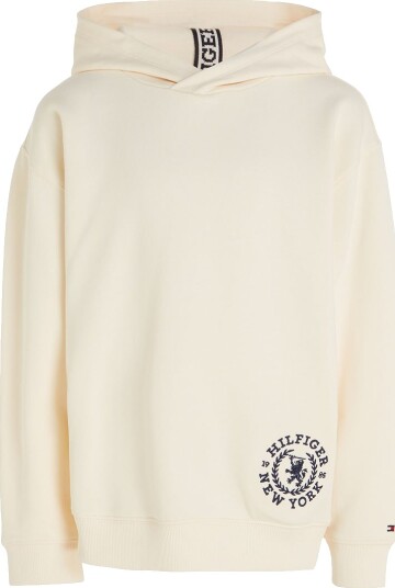Tommy Hilfiger Hettegenser Crest Logo AEF Calico Tommy Hilfiger 8 år 128 Hettegenser Hvit