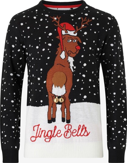 Lindbergh Julegenser 3D Interactive Xmas Knit Svart