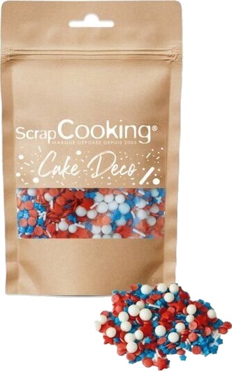 ScrapCooking   Kakestrø 17.mai 50 g rød/hvit/blå
