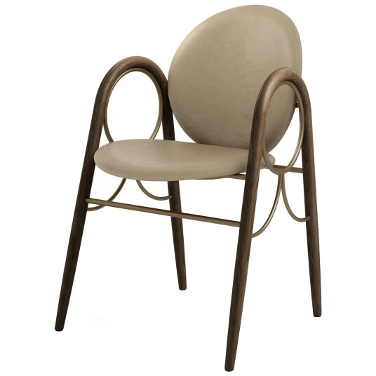 Brdr. Krüger Arkade Lenestol Fumed Eik / Skinn Almond