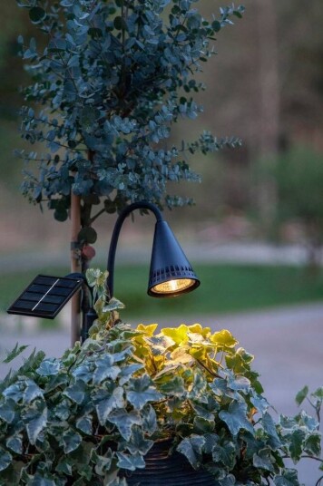 Spotlight solcellebelysning Svart