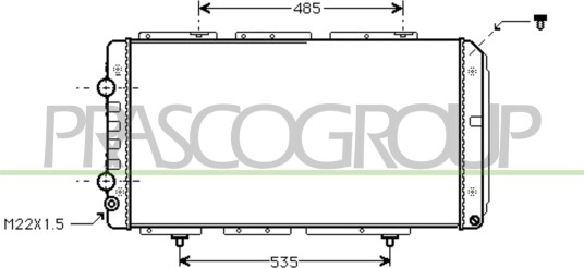 PRASCO CI950R008 Radiator motorkjøling