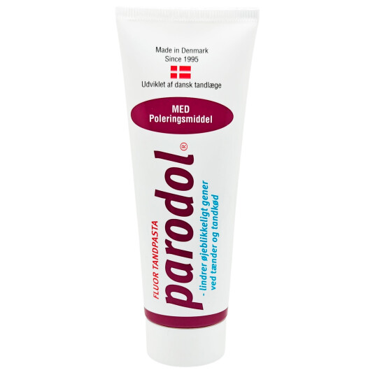 Parodol Whitening Tannkrem lindrer gingivitt periodontitt mm. RØD Parodol Whitening Tannkrem lindrer gingivitt periodontitt mm. RØD
