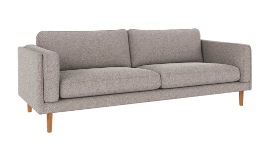 Rowico Home Braden 3 seters sofa Grå Bobby 7 Eikben