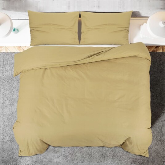vidaXL Sengesett gråbrun 260x220 cm lett mikrofiber