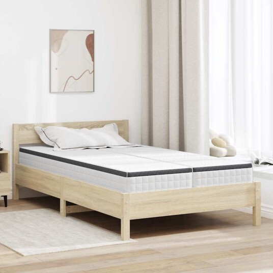vidaXL Madrass 2 stk. Medium myk 60 x 200 cm Hvit og Grå vidaXL Madrass 2 stk. Medium myk 60 x 200 cm Hvit og Grå