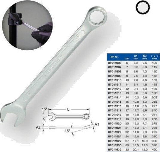 KS TOOLS BT011913 Kombinasjonsnøkkel KS TOOLS BT011913 Kombinasjonsnøkkel
