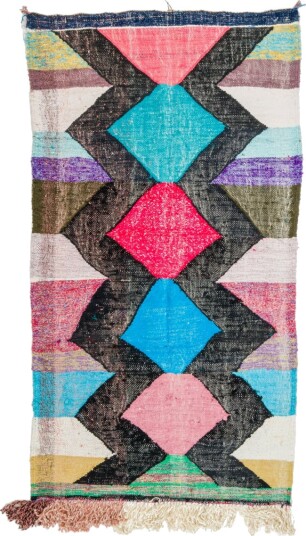 Marokkansk Boucherouite teppe 120 x 230 cm Størrelse: 120 x 230 cm
