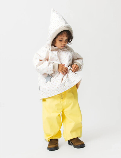 MINI A TURE Matwiami Fleece Lined Jacket. Grs   Cream   12M/80