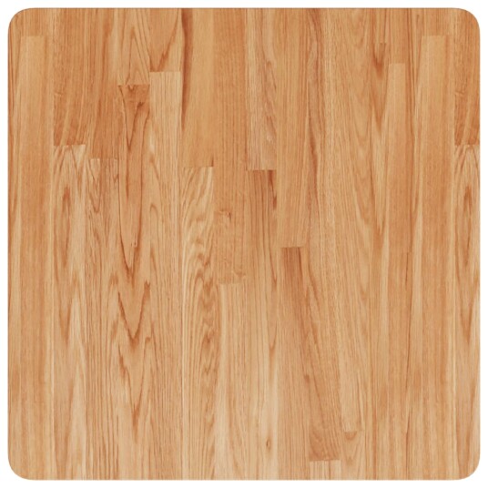 Firkantet bordplate lysebrun 60x60x2,5 cm behandlet heltre eik 343030 Firkantet bordplate lysebrun 60x60x2,5 cm behandlet heltre eik 343030