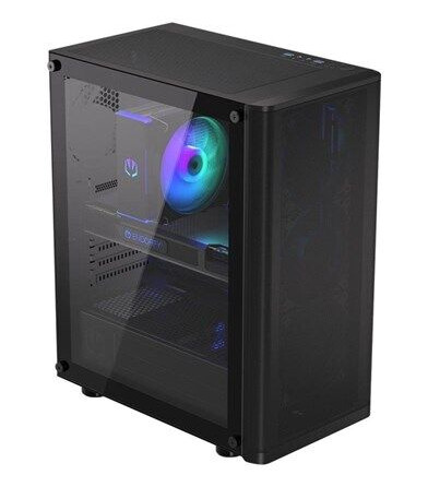 Endorfy Ventum 200 Air Midi Tower Kabinett med Herdet Glass og 4 Vifter - Svart