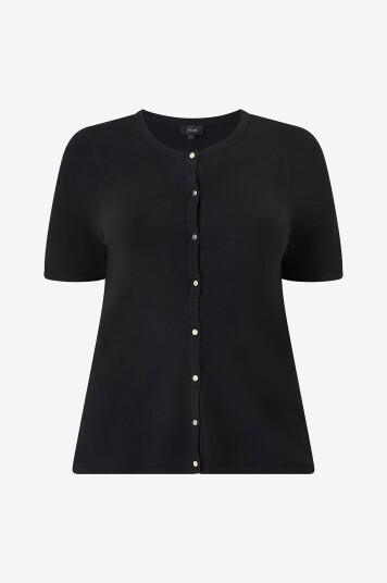 Zizzi Kardigan mCallie S/S Svart