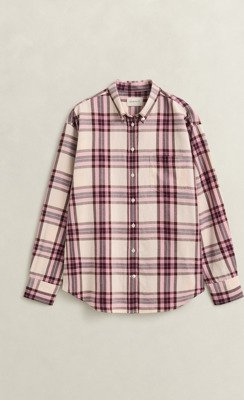 Gant Rel Checked Flannel Bd Shirt   REFINED PINK   42