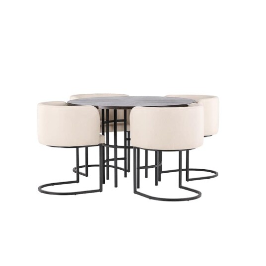 Venture Home Spisegruppe Venture Home Copenhagen Ø 115 cm med 4 Simrishamn Stoler GR23206