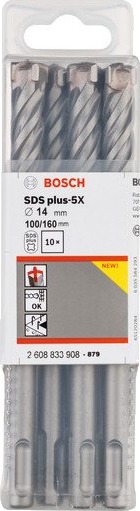 Bosch 14 mm Plus-5X Hammerbor SDS-plus 10 Stk 160 mm