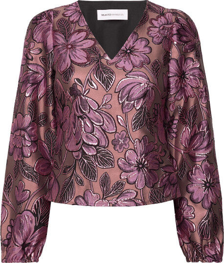 Selected | Slfpaula Pink Lavender Ls Top B | 34
