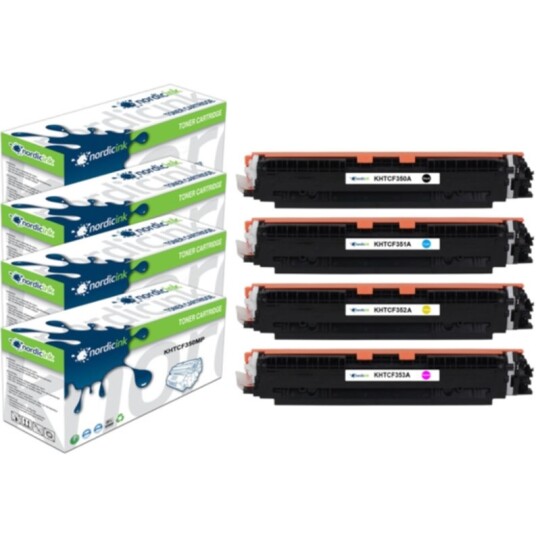 Nordicink Multipack - 4 st toners BK/C/M/Y KHTCF350MP