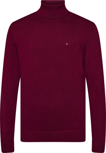 Tommy Hilfiger Pima Org Ctn Cashmere Roll Neck Burgundy M Tommy Hilfiger Pima Org Ctn Cashmere Roll Neck Burgundy M