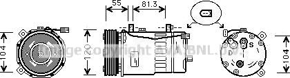 AC kompressor PRASCO AIK003