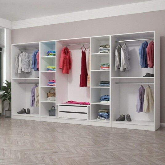 Fruitland Garderobe 360 cm - Hvit
