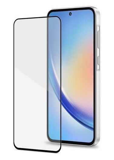 Celly Helglass Skjermbeskytter for Galaxy A35 5G - Ripebestandig, Sort Ramme Celly Helglass Skjermbeskytter for Galaxy A35 5G - Ripebestandig, Sort Ramme