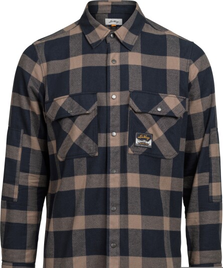 Lundhags Men"s Järpen Lumberjack Shirt Black/brown Clay XS